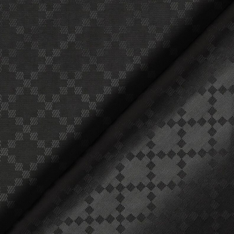 Fodertyg Jacquard romber – svart,  image number 4