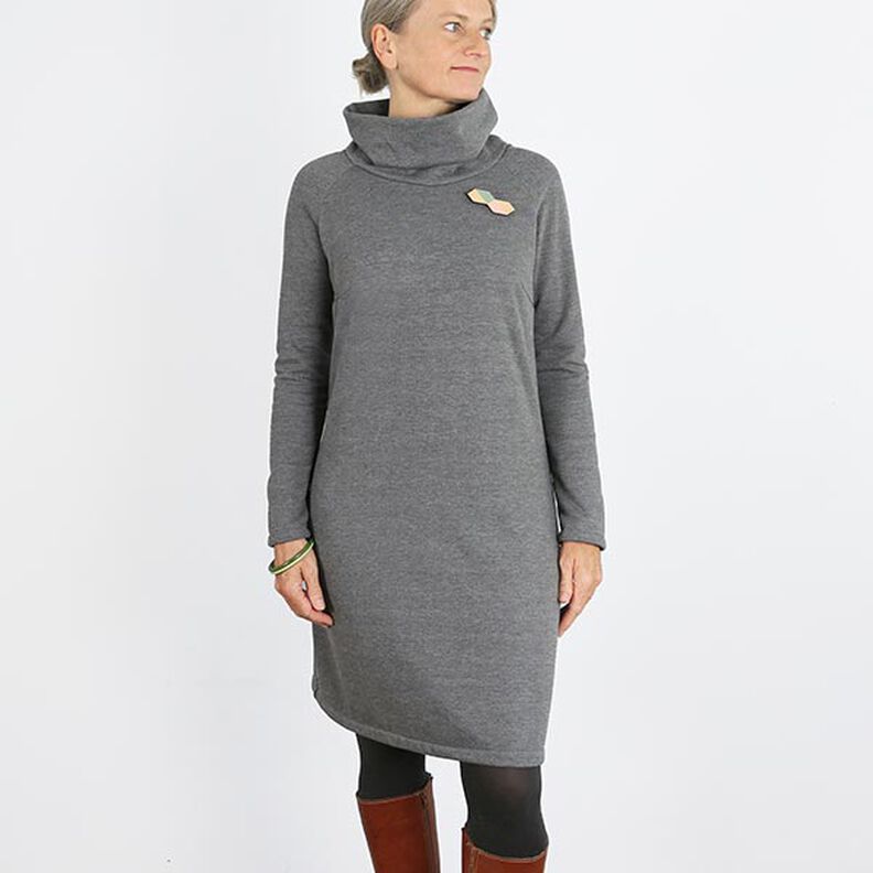 FRAU POLLY - bekväm sweatklänning med polokrage, Studio Schnittreif | XS - XXL,  image number 5