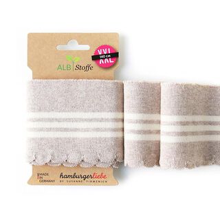 GOTS Ekologiska stickade muddar CUFF ME WAVE [140 cm | 8 cm] | Albstoffe | Hamburger Liebe, 