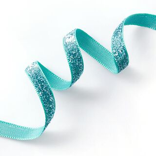 Sammetsnöre Metallisk [10 mm] – aquablått, 