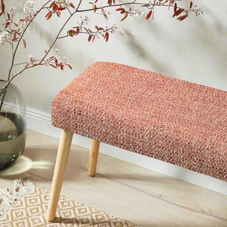 Stoppningstyg färgglad bouclé-look – gammalrosa/kräm,  image number 5