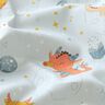 Bomullspoplin drakar i rymden – babyblått,  thumbnail number 2