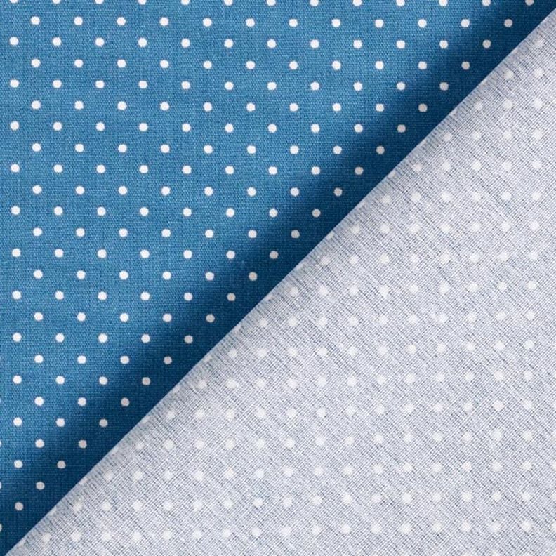 Bomullspoplin Små prickar – jeansblå/vit,  image number 6