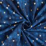 Bomullsjersey Gyllene hjärtan | Glitzerpüppi – indigo,  thumbnail number 3