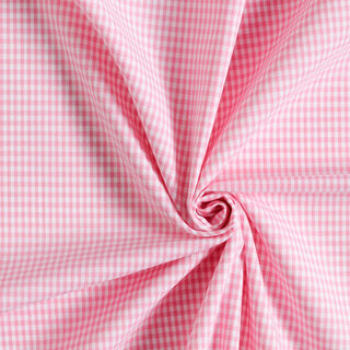 Bomullstyg Vichy - 0,2 cm – rosa, 