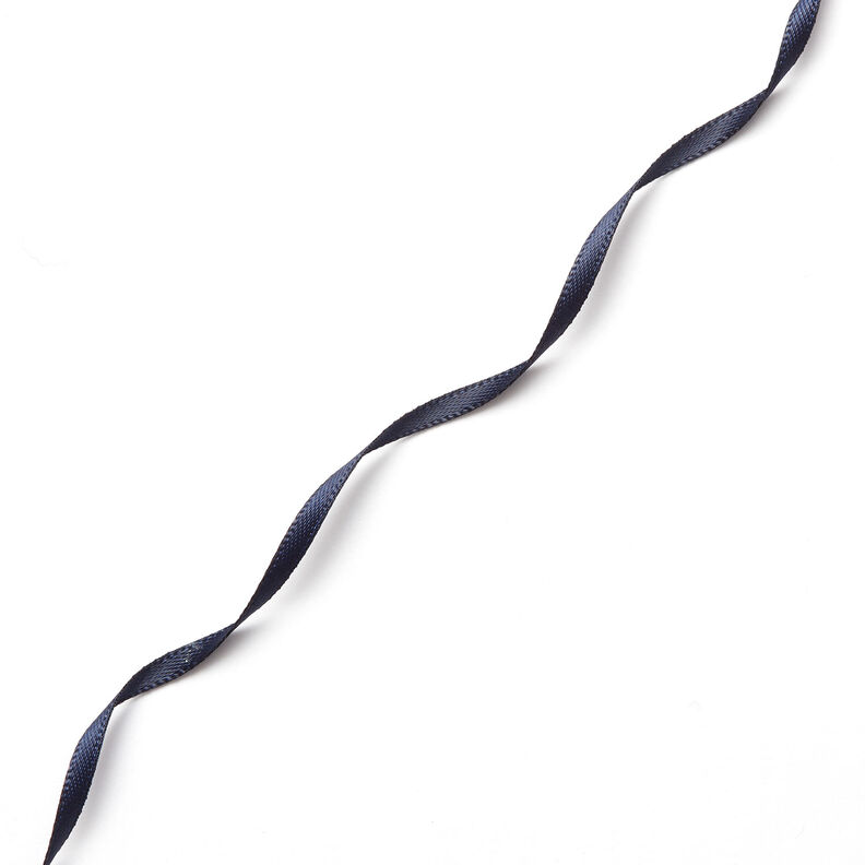 Satinband [3 mm] – marinblått,  image number 2