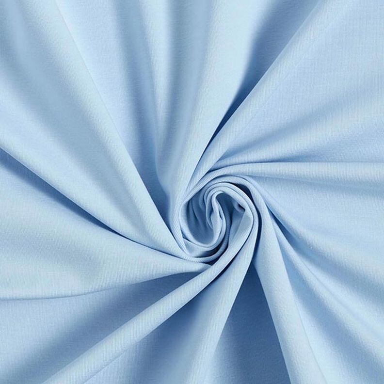 Bomullsjersey medium enfärgad – ljusblått,  image number 1