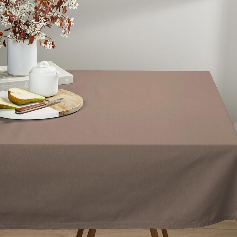Rent linne tungt Enfärgat – mörk gråbrun,  image number 7