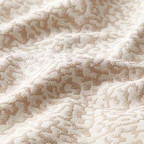 Möbeltyg Jacquard Abstrakt leopardmönster stort – kräm/beige, 