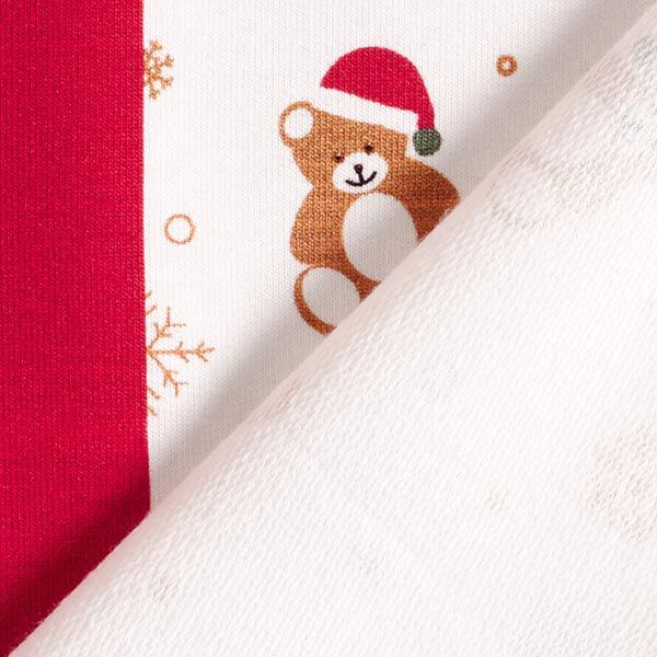 Panel French Terry Sommarsweat jul-Teddy – yllevit/rött, image number 5