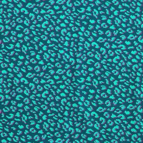 Behandlad bomull Abstrakt Lejon | Poppy Fabrics – petrol/lila, 
