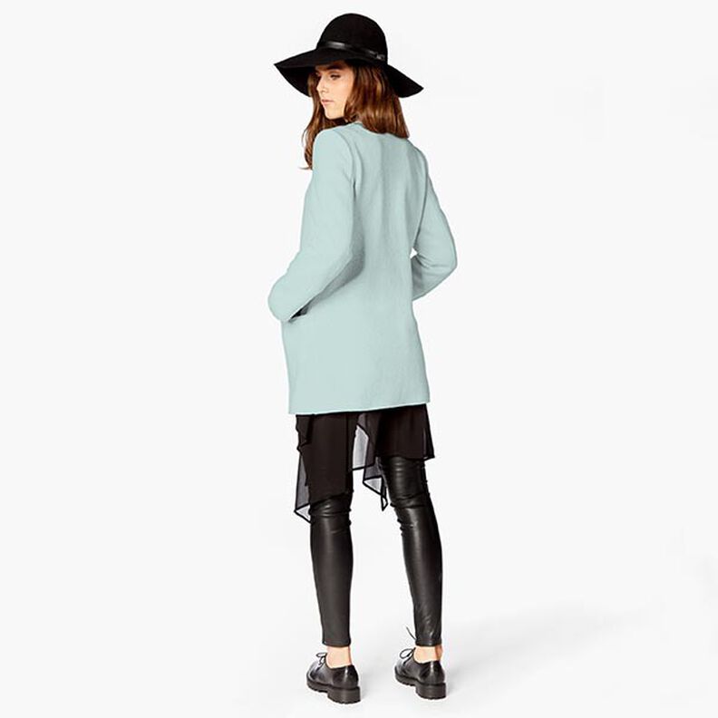 Bomullsfleece Enfärgat – isblå,  image number 8