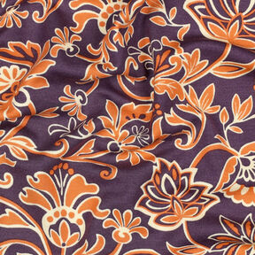 Romanitjersey Paisleyblommor | Poppy Fabrics – lila, 