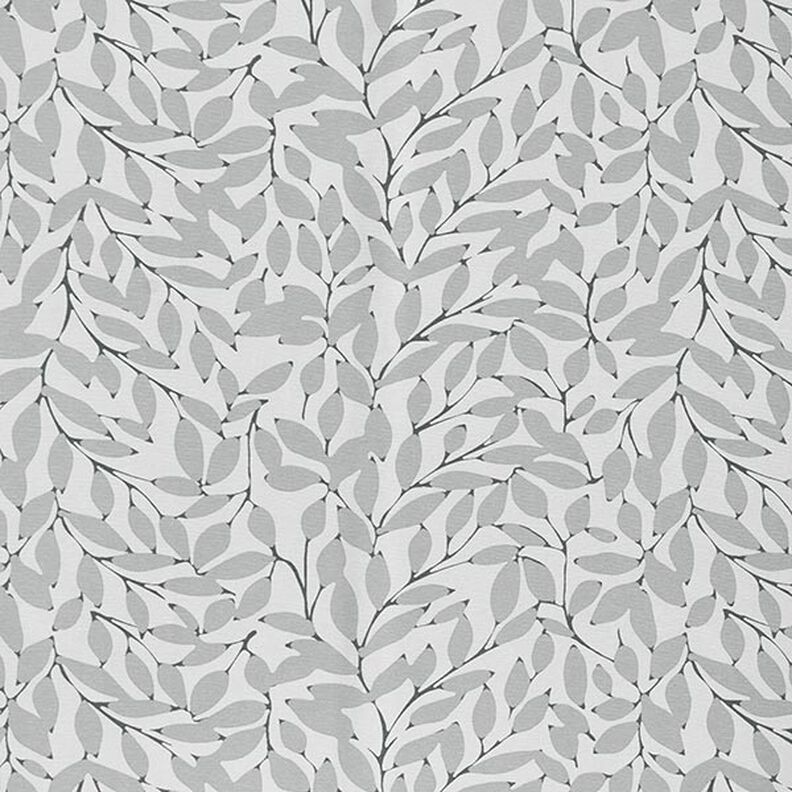 Dekorationstyg Canvas Suddiga löv – dimgrå/grått,  image number 1