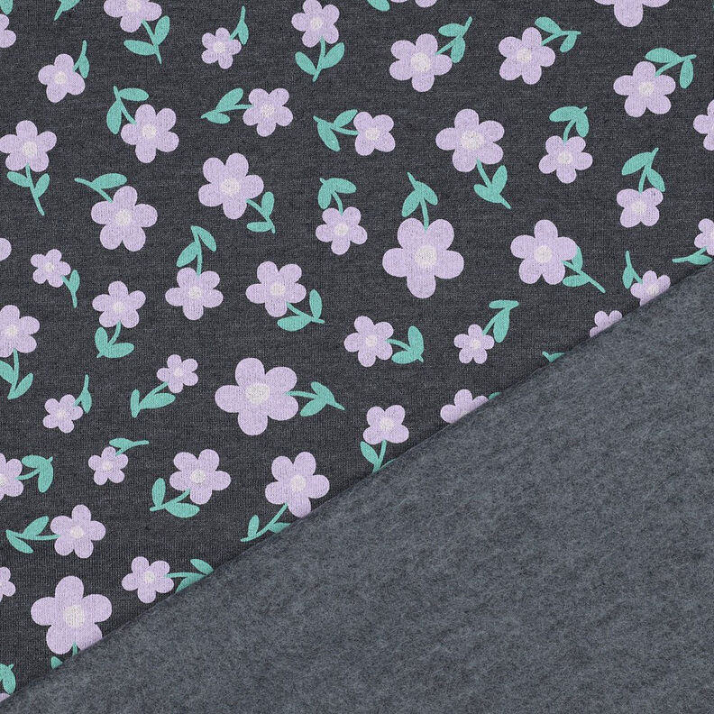 Sweatshirt Blommor | by Poppy – antracit/fläder, image number 4
