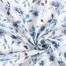 viskostyg Dobby akvarellblommor digitaltryck – elfenbensvit/ljus jeansblå,  thumbnail number 3