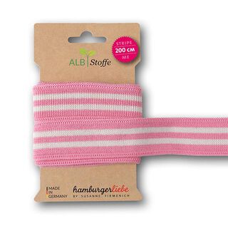 GOTS Band av ekologisk jacquard STRIPE ME COLLEGE [200 cm | 3,5 cm] | Albstoffe | Hamburger Liebe, 