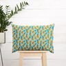 Bomullstyg Poplin ananas – aquablått/gul,  thumbnail number 6