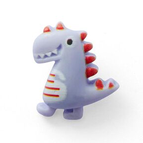 Dinosaurieknapp med ögla [ Ø20 mm ] – lila/rött, 