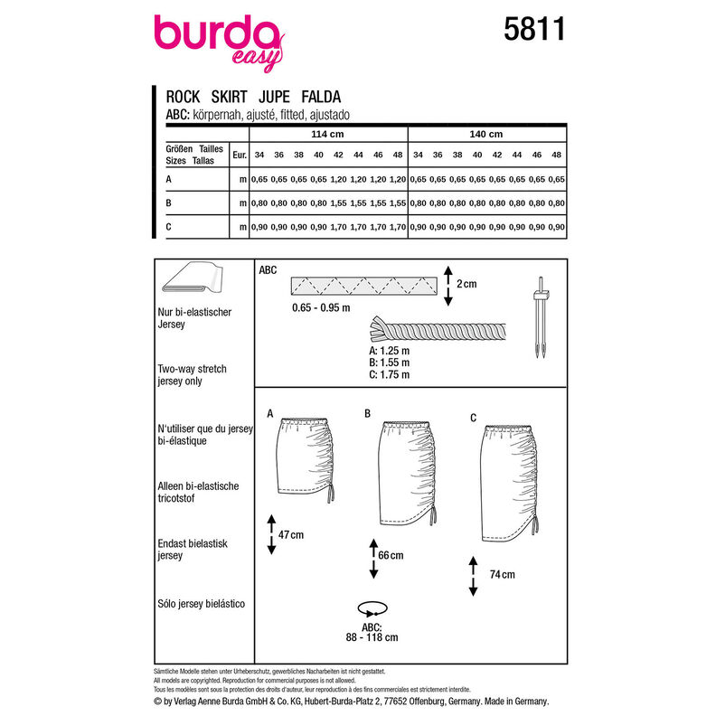 Kjol | Burda 5811 | 34-48,  image number 12