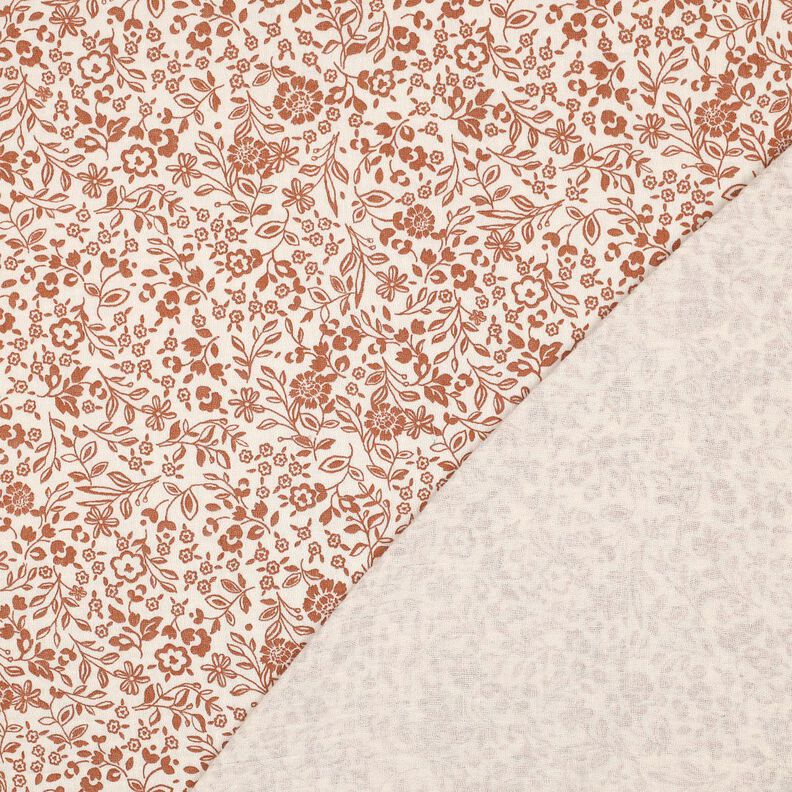 Muslin/Dubbel-krinkelväv Tvåfärgade blommor  | Poppy Fabrics – ljusbeige/karamell,  image number 4