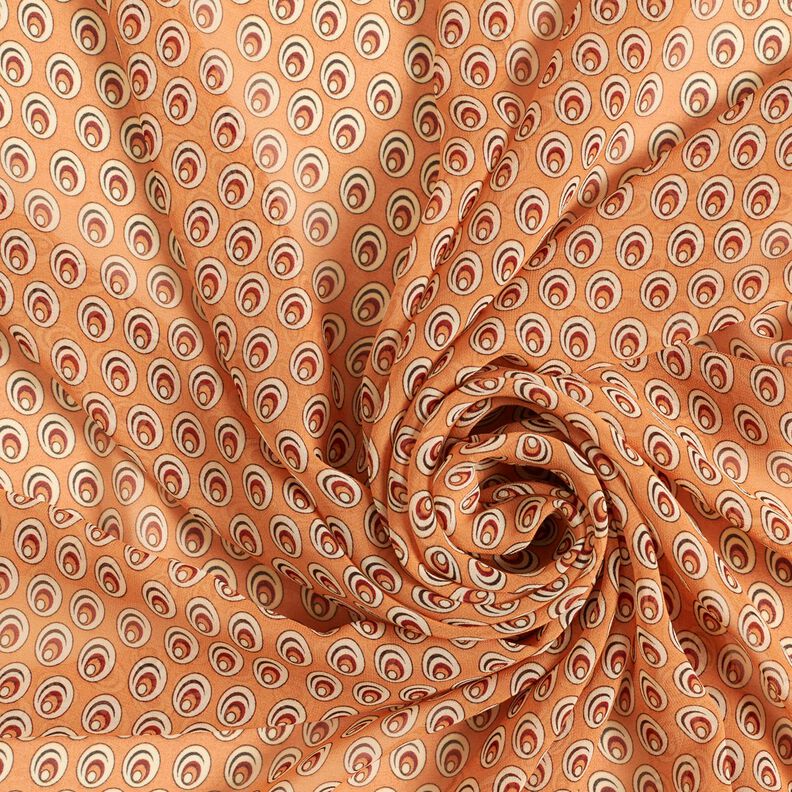 Chiffong påfågelöga – apricot/terracotta, image number 3