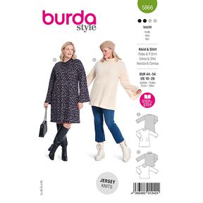 Klänning / Tröja i plusstorlek | Burda 5866 | 44-54, 