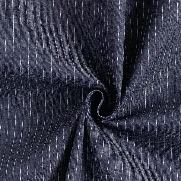 Kraftig denim - Kritstrecksränder – marinblått, image number 3