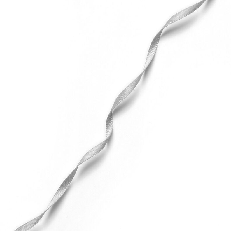 Satinband [3 mm] – ljusgrått,  image number 2