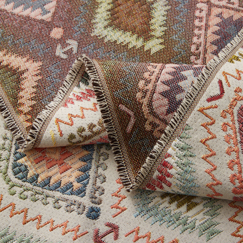 Dekorationstyg Jacquard Indisk matta – ljusbeige,  image number 3