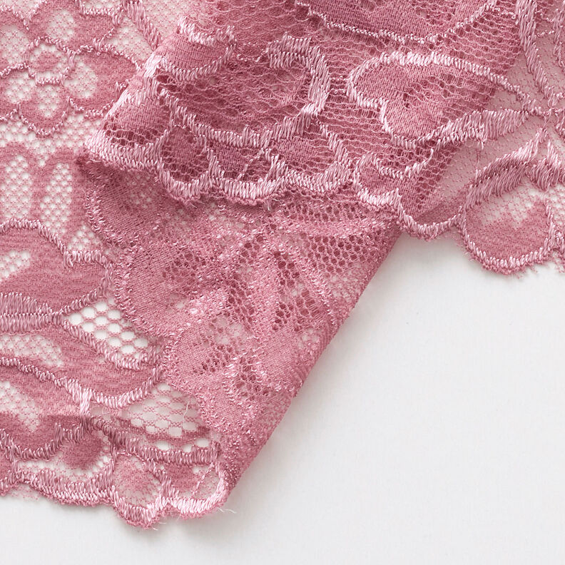 Elastisk spets [150 mm] – gammalt rosa,  image number 3