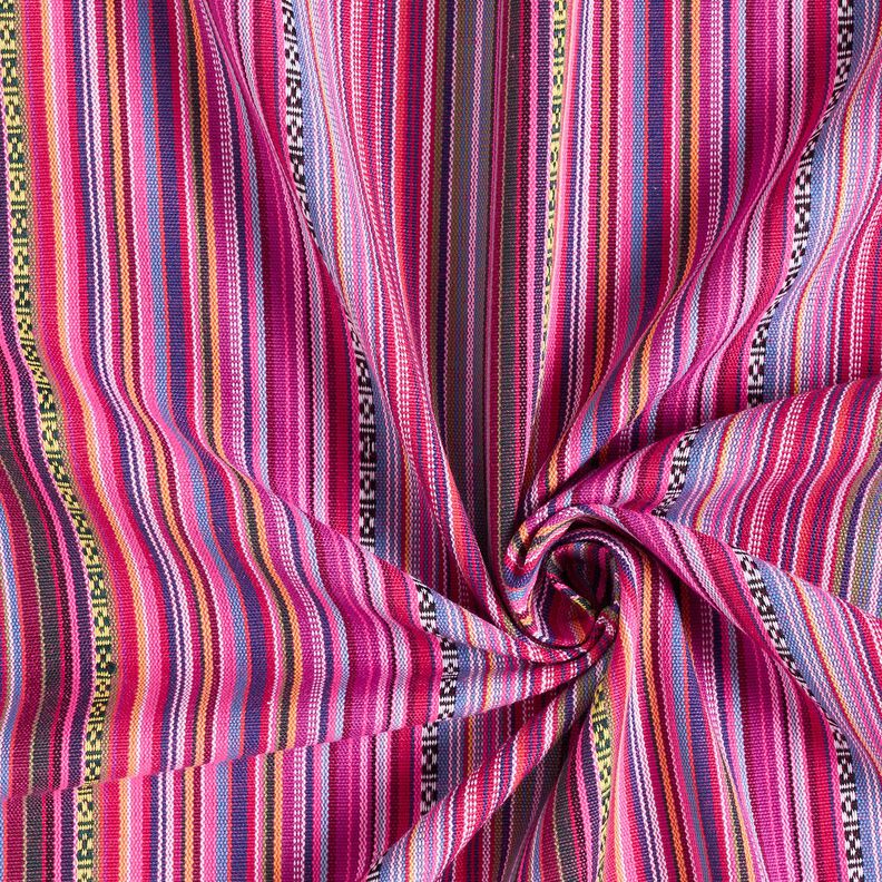 Dekorationstyg Jacquard smala ränder – purpur/bär, image number 3