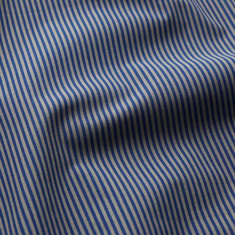 Skjorttyg med vertikala ränder – blå/grått,  image number 2