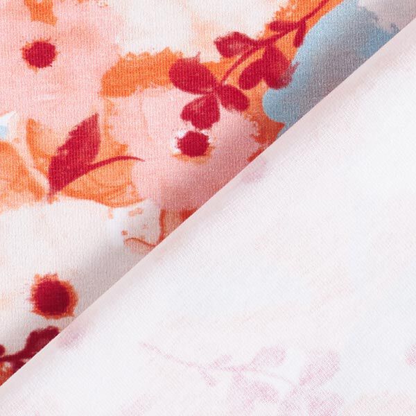 GOTS bomullsjersey Fåglar & blommor | Tula – rosa, image number 6