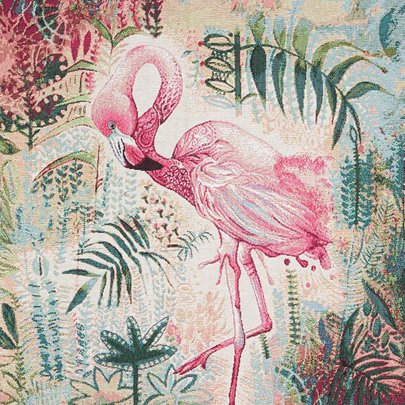 Dekorationstyg Gobelängstycke Flamingo – beige/pink,  image number 1