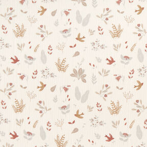 Muslin/Dubbel-krinkelväv Skogsväxter – yllevit, 