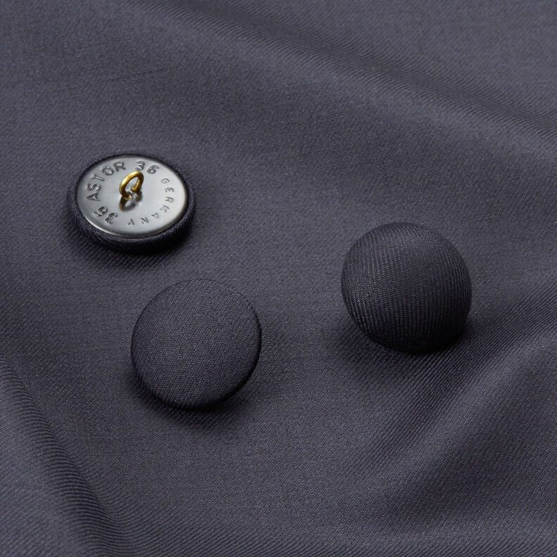 Klädd halvrund knapp Gloss – marinblå,  image number 4