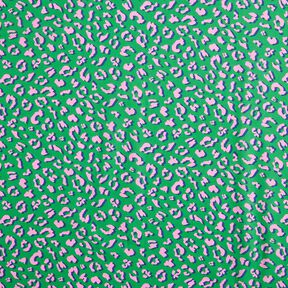 Behandlad bomull Abstrakt Lejon | Poppy Fabrics – grön/rosa, 