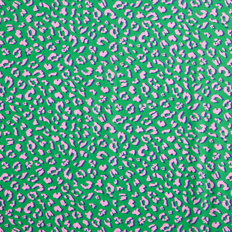 Behandlad bomull Abstrakt Lejon | Poppy Fabrics – grön/rosa,  image number 1