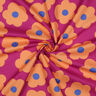 Bomullspoplin Big Flower | Nerida Hansen – rödlila/apricot,  thumbnail number 3