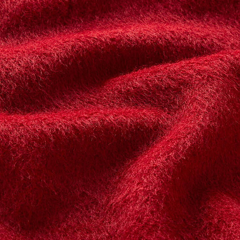 Fluffigt stickat kapptyg enfärgat – kaminrött,  image number 2