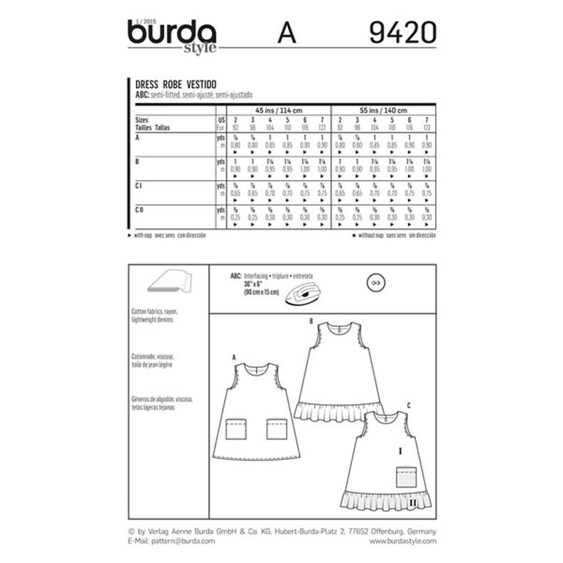 Oversizeklänning, Burda 9420,  image number 4