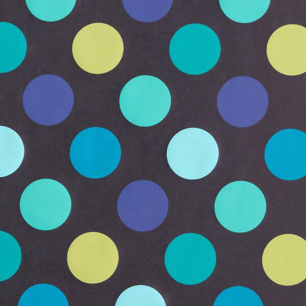 Regnjackstyg färgglada cirklar – nattblå,  image number 1