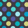 Regnjackstyg färgglada cirklar – nattblå,  thumbnail number 1