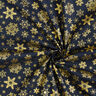 Bomullstyg Poplin snökristaller – nattblå/guld,  thumbnail number 3