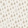 Dekorationstyg Jacquard glittrande granar – beige/silver,  thumbnail number 1