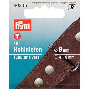 rörformiga nitar [15 styck | Ø 9 mm] - silver metallic| Prym, 