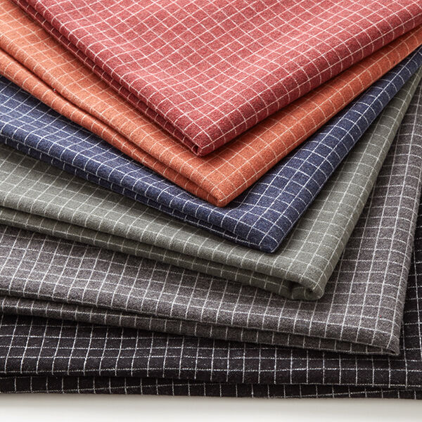 Stickad jacquard uppruggad rutnät – grått, image number 6
