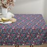 Bomullstyg Kretong blandade blommor – nattblå,  thumbnail number 7