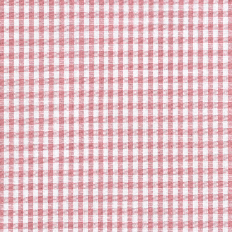 Bomullstyg Vichy rutig 0,5 cm – gammalt rosa/vit,  image number 1